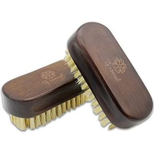ZP Natural 2 stuks nagelborstel voor het reinigen van vingernagels, houten nagelborstels, vintage kleuren vingernagelborstel voor het reinigen van nagel schrobborstel natuurlijke sisalharen zijn
