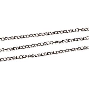 5 m/partij 1,3-2,5 mm goud rhodium koper bulk fijne ketting ketting voor doe-het-zelf sieraden maken benodigdheden kettingen bevindingen accessoires-rood koper 02-4,8 mm x 5 m