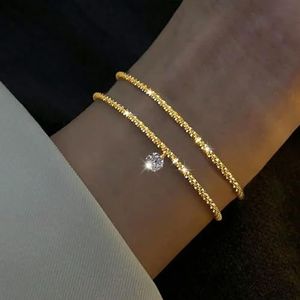 Zilveren Fashion Color Sprankelende Verstelbare Armbanden voor Vrouwen Elegante Fijne Armband Nieuwe Bruiloft Party Jewelry Gifts-B-goud