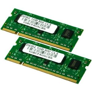 VisionTek 2G Kit van 2 (2x1GB) NB2-6400 CL5 200-pins DDR2 SODIMM 800 2 Dual Channel Notebook Memory (900474)
