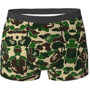 DEXNEL Heren ondergoed boxerslips zacht ademend ondergoed 1pack, Aniaml Camouflage groen, Zwart, XL