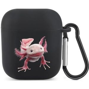 Grappige Axolotl Leuke Case voor AirPods 2&1 Schokbestendige Beschermende Hoofdtelefoon Gevallen Cover Met Sleutelhanger Voor Mannen Vrouwen