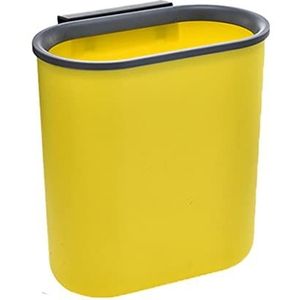 Prullenbak Afvalemmer Vuilnisbak Hangende vuilnisbak Kitchen compostbak for aanrecht of onder gootsteen, afvalmand for kast/slaapkamer/kantoor Prullenbak Kantoor (Color : Yellow, Size : Large)