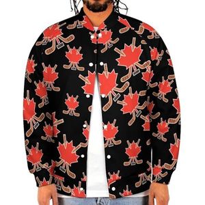 Canada Maple Hockey Grappige Mannen Baseball Jacket Gedrukt Jas Zachte Sweatshirt Voor Lente Herfst