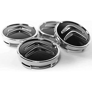 Wieldoppen - Hub Center Caps - 4 x 60mm - Geschikt voor Citroen C1 C2 C3 C4 C5 X C6 Picasso Aircross ami Xsara Cactus Elysee