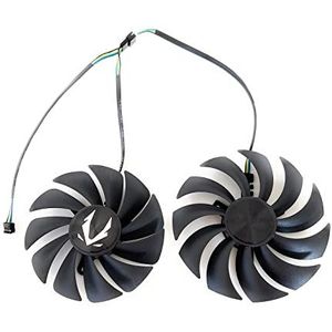 SISS Grafische kaartventilator, videokaart, grafische kaartventilator voor ZOTAC Gaming RTX 3070 Twin Edge, set 2x, GA92S2U, GAA8S2U (set A+B)