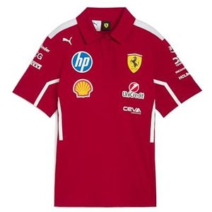 PUMA Scuderia Ferrari HP 2025 Team poloshirt voor dames S, Dark Cherry Red