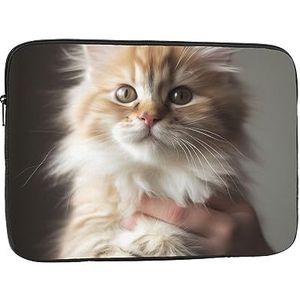Laptop Mouw Pluizige Leuke Kitty Slanke Laptop Case Cover Duurzaam Aktetas Shockproof Beschermende Notebook Case 25 cm