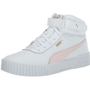 PUMA Carina Mid Sneaker voor dames, Puma Wit Frosty Roze PUMA Goud, 42 EU