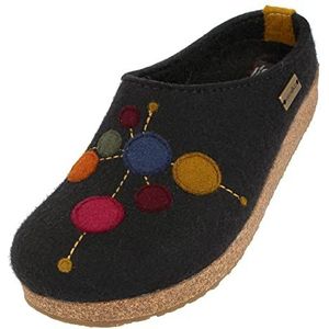 Haflinger Pantoffels voor dames Grizzly Faible 731086, grootte:39, kleur:Zwart