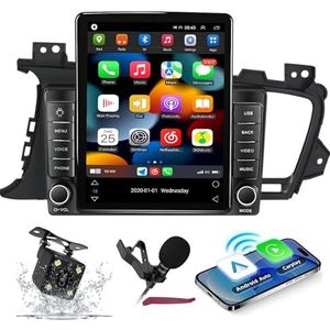 Android 14 Autoradio Navi voor K-IA Optima (20011-2014) 9.7 ""Verticale schermradio met draadloze carplay Android Car GPS met Bluetooth 5.0 HIFI FM 5G-WiFi SWC MIC-camera,M400s