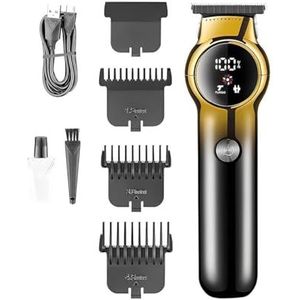 Tondeuse voor mannen, tondeuse elektrische tondeuse professionele kapper haarsnijmachine draadloos kapsel nul snijmachine (kleur: zwart)