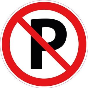 10 Stickers van 10 cm | Verboden te parkeren stickers
