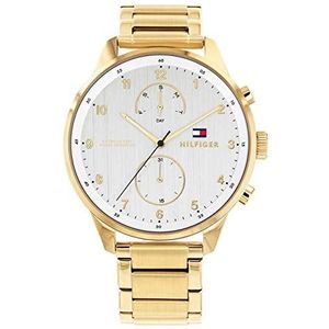 Tommy Hilfiger Heren multiwijzerplaat kwarts horloge met roestvrij stalen armband 1791576