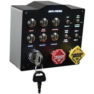 SIM-PANEL HT/HTE-Knoopdoos voor Amerikaanse Vrachtwagensimulator (ATS/ETS2-Knoopvak) (W/Aanpasbare ACHTERVERLICHTING)