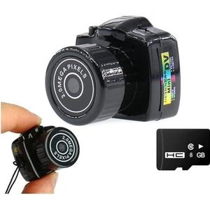 Actiecamera Tiny Mini Camera HD Video Audio Recorder Webcam Y2000 Camcorder Kleine DV DVR Beveiliging Secret Nanny Auto Sport Micro Cam met Microfoon(Cam add 8g tf Card)