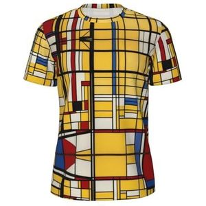 Afrikaanse modderdoek tribal print heren sport T-shirt, ademend koel droog mesh basislaag tops korte mouw running top gym shirt, Zwart, S