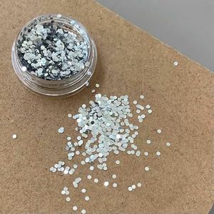 Mini sprankelende cirkel glitter nageldecoratie golf stip retro eenvoudige stijl zwart goud laser nagelkunst doe-het-zelf accessoires-cirkel (zilver)