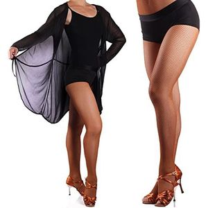 DANCEYOU Professionele Latin Dans Visnetkousen - Meisjes en Dames Oranje Bruin S-M