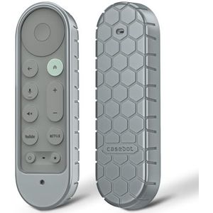Fintie Beschermhoes voor Google TV Streamer (4K) Voice Search Remote 2024 - Honingkam Lichtgewicht Antislip Schokbestendige Siliconen Cover (Hazel)