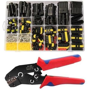 708-delige Kabelverbinderset, 1/2/3/4/5/6-polig, waterdicht, super verzegeld, met krimpklemmen, elektrische autostekker (kleur: 708 stuks SN48B)