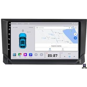 9 Inch Octa Core 2G+32G Android 14 Car Stereo Compatible with Seat Ibiza 2017~2020 Touchscreen Navigation with Bluetooth, Wireless Carplay, Android Auto, 1080P Backup Camera,C10