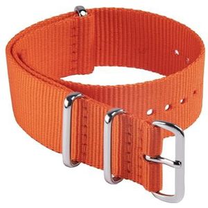 Archer Watch Straps - Klassieke Nylon NATO Horlogebanden (Oranje, 18mm)