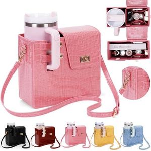 Orgonite Draagbare schoudertas voor Stanley Sport schoudertas, Stanley Cup tas, waterflessen, draagtas voor Stanley Cup accessoires, B01 Roze