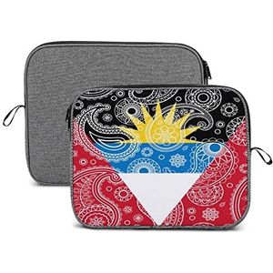 Antigua En Barbuda Paisley Vlag Laptop Sleeve Case Beschermende Notebook Draagtas Reizen Aktetas 13 inch