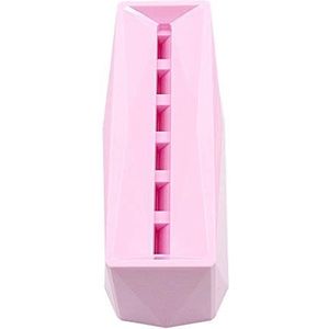 Duurzame 6-gaats pincet opbergrek organizer voor wimperverlenging benodigdheden roze, 15,2 x 6,4 x 7,5 cm