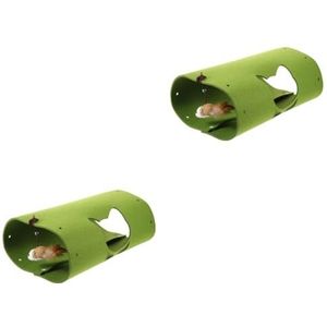 minkissy 2Pcs Verveeld Kat Huisdier Speelgoed Kat Muizen Spel Tent Huisdier Tunnel Extender Kat Puzzel Speelmat Windmolen Fish Tank Decor Kat Buis Speelgoed Opvouwbare Kat Spelen Tunnels Huisdier Buis