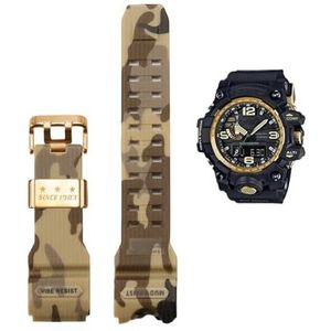 Camouflage Hars Band Geschikt Fit for Casio G-SHOCK GWG-1000 Mudmaster heren Vervanging Band Achteraf Horloge Accessoires (Color : GWG-Camo Khaki-G, Size : GWG1000)