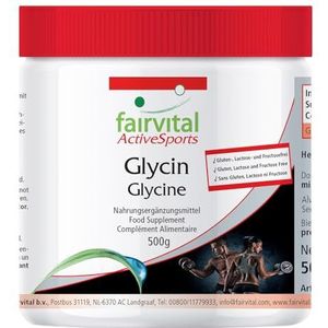 Fairvital | Glycine poeder - VEGAN - 500 g - aminozuur - 100% zuiver glycine poeder zonder additieven