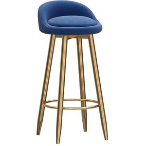 Bar 26/30 inch barkruk, comfortabele fluwelen barkruk met metalen poten, stabiele en duurzame stoelen met metalen frame Krukken (Size : 75CM)