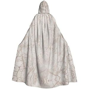 FRESQA Rose Gold'Marble Unisex Hooded Lange Polyester Cape,Cosplay Kostuums Kerstfeest Vampieren Mantel