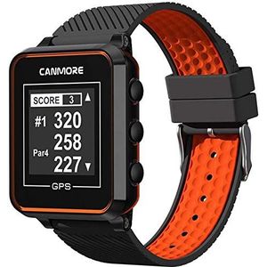 Canmore TW-353 GPS golfhorloge - set met voeding (zwart/oranje)