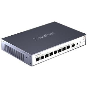 XikeStor 8 x 10 GB Ethernet Switch (webbeheer, ventilatorkoeling, ventilatorbesturing, QoS, IGMP snooping, ideaal voor 2.5G NAS, server, gaming, WiFi 6 AP, 4K-video) metaal, desktop/wand/rack
