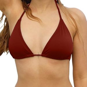 MYLILY bikinitop driehoekig rood | bikini dames | bikini top | bikinitop wijnrood (XS)