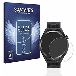 Savvies 6x Schermbeschermer voor Huawei Watch GT Runner Screen Protector Ultra Transparant