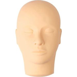 Siliconen Cosmetologie Trainingspop, Lash Mannequin Hoofd, Soft-Touch Rubber Oefenhoofd, Oefentrainingshoofd for Wimperextensions, for Oefenopleiding tot Medisch Student Arts Schoonheidsspecialiste.