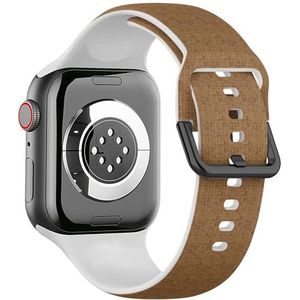 Zachte sportband compatibel met Apple Watch 38/40/41mm (Oud Natuurlijk Houten Parket) Siliconen Armband Strap Accessoire voor iWatch