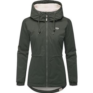 Ragwear Dames warme waterdichte winterjas met capuchon Dankka Warm YOUMODO XS-6XL, Dark Olive25, XS