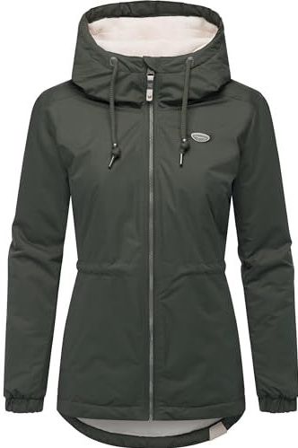 Ragwear Dames warme waterdichte winterjas met capuchon Dankka Warm YOUMODO XS-6XL, Dark Olive25, XS