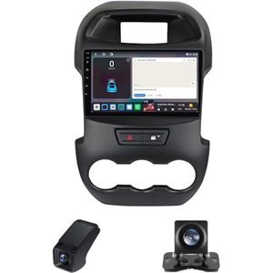 Android autoradio Geldt voor Ford Ranger 2011-2016Wireless Carplay Android Auto,9 inch 2.5D touchscreen auto radio met GPS navigatie stuurwiel afstandsbediening(NF-2)