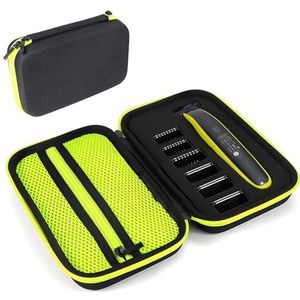 Korsaot Tas voor Philips One Blade QP2520, QP2530, QP2570, QP2590, Eva hardshell koffer met spons, case voor Philips One Blade opbergtas voor scheerapparaten en andere scheeraccessoires, groen, groen