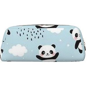 OUSIKA Panda wolk make-up tas lederen etui reizen toilettas cosmetische tas dagelijkse opbergtas voor vrouwen, Goud, Eén maat