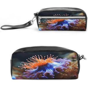 MNVTSKOP Nudibranch Make-uptas Kleine Cosmetische Reistas Draagbare Briefpapier Organizer voor Vrouwen Leraar