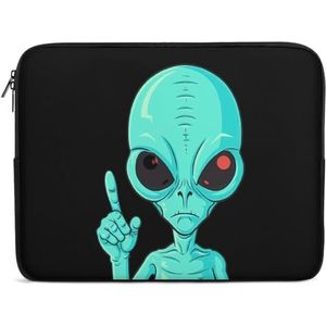 Groene Alien Laptop Sleeve Bag Shockproof Notebook Computer Pocket Tablet Draaghoes