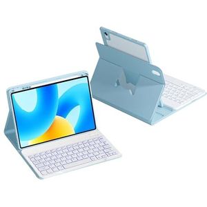 Toetsenbord Case voor Huawei Matepad SE 11, 360° Roterende Magnetische Case, 7 Kleur Backlit Draadloos Afneembaar Toetsenbord, Blauw