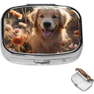 Pil Case Rechthoek 3 Compartiment Pillendoos Ronde Pil Organiseer Metalen Waterdichte Geneeskunde Organizer Doos voor Reizen Kleine Pillen Container Draagbaar voor Supplementen